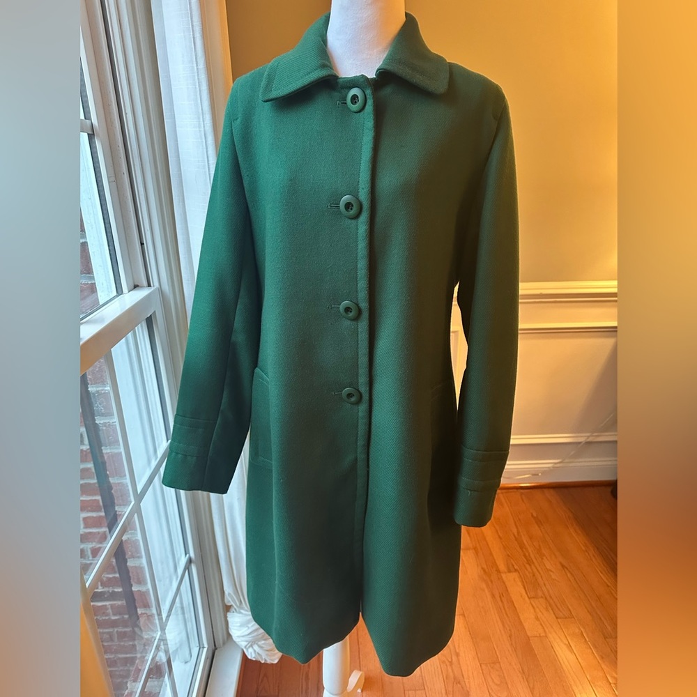 Kristen Blake Emerald Green Wool Blend Coat